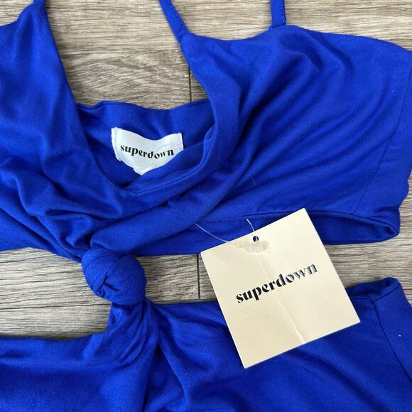 NWT Superdown Lucia Cut Out Mini Dress in Cobalt Blue (Sz M) - Picture 8 of 13